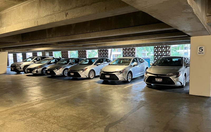 Photo of the Hui Station at Marina Parking Garage